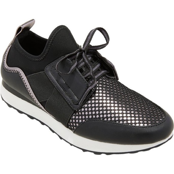 metallic athletic shoes